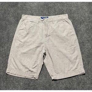 Arizona Jean Co Mens 32 Gray Classic Fit Cotton Flat Front Casual Shorts